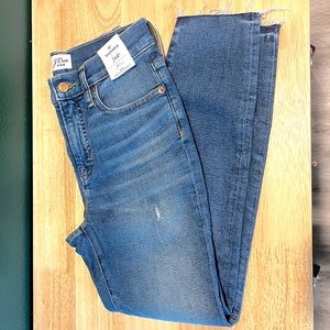 J.Crew  10" highest-rise toothpick jean in Surf Wash | Size 26P